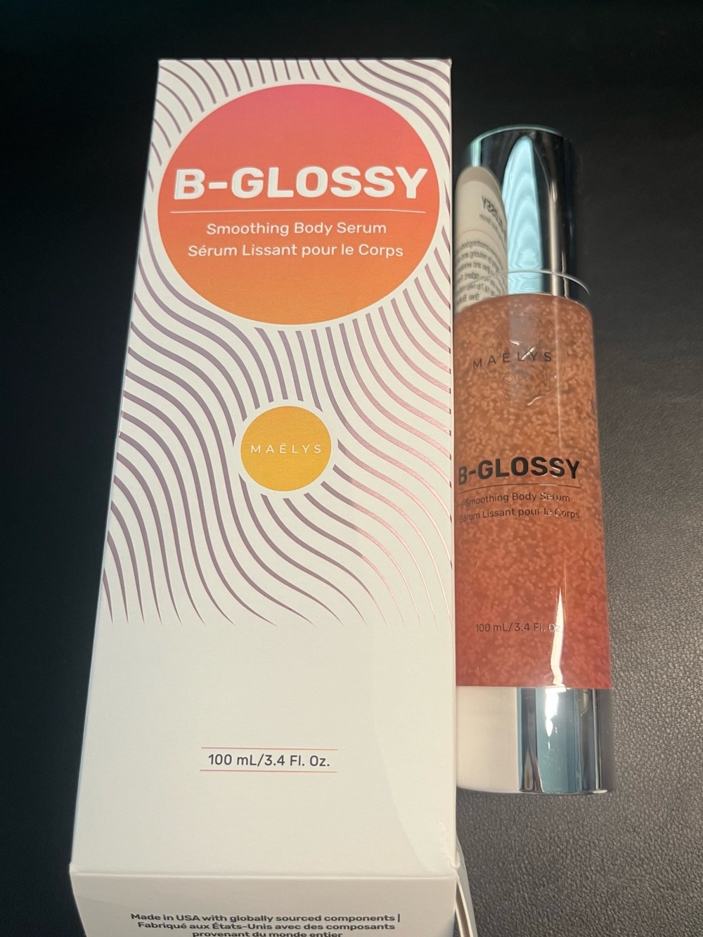 MAELYS B-GLOSSY Smoothing Body Serum - Peachy Pink - 100ml/3.4oz